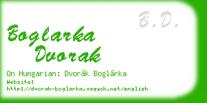 boglarka dvorak business card
